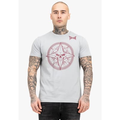 Tapout T-Shirt Skrape Tee T-Shirt normale Passform Grey/Red-3XL