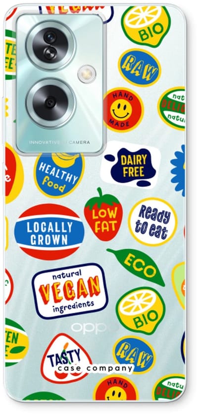 Case Company® - Hoesje geschikt voor Oppo A79 hoesje - Fruitsticker - Soft Cover Telefoonhoesje - Bescherming aan alle Kanten en Schermrand
