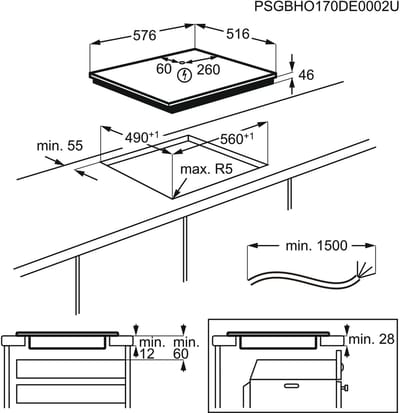 AEG IAE64411XB EcoLine - Inductie kookplaat - Hob2Hood