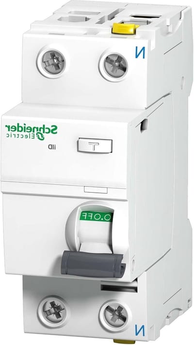 Aardlekschakelaar - Stroomonderbreker FI - Veilig Elektrisch Gebruik - Type A - 2P 40A 100mA - Grijs