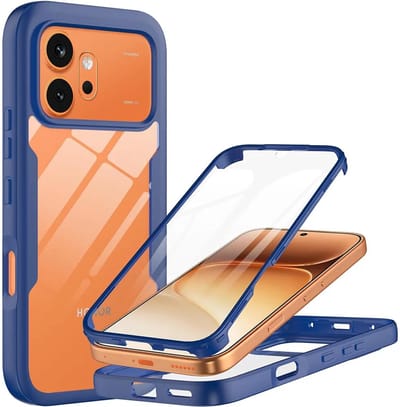 Hoesje geschikt voor HONOR 600/600 Pro - Techsuit ColorVerse 360 Case met Screenprotector - Blauw