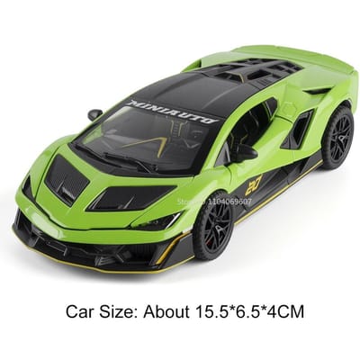1:32 Schaal Fenomeno Svj63 Model Sportwagens Legering Diecast Geluid Licht Deuren Geopend Terugtrekbaar Verfijnd Interieur Voor Kinderen Cadeaus black