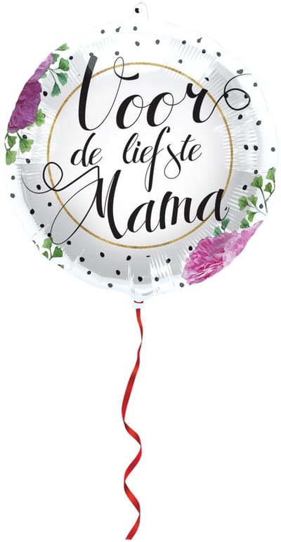 Folieballon 'Voor de liefste mama' - 45cm