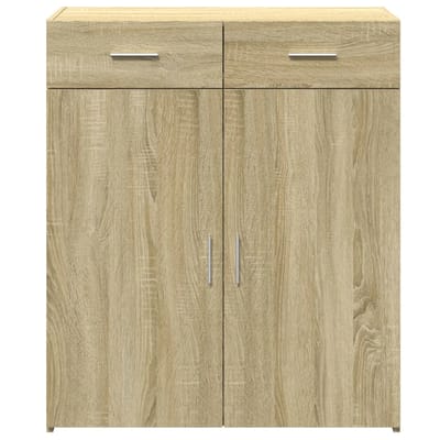 vidaXL - Dressoir - 80x42,5x93 - cm - bewerkt - hout - sonoma - eikenkleurig