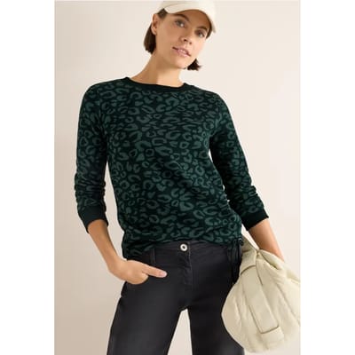 Sweatshirt met leopatroon