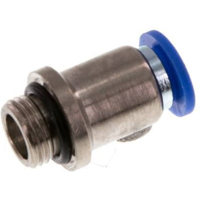 6mm x G1/8'' Messing/PA 66 Insteekfitting buitendraad Binnenzeskant NBR [5 Stuks]