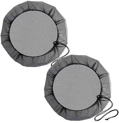 Regenwatercollectornetten - Verstelbare beschermhoes - Duurzaam polyester - Bladbescherming - Voor opslagvaten - Diameter 95 cm - Trekkoord voor eenvoudig gebruik - Regentonnet