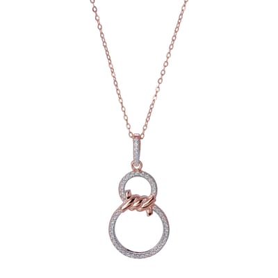 Orphelia SET-7422/50 - Juwelenset: Ketting + Oorbellen + Ring - 925 Zilver Rosé - Zirkonia - 42 cm / Ringmaat 50