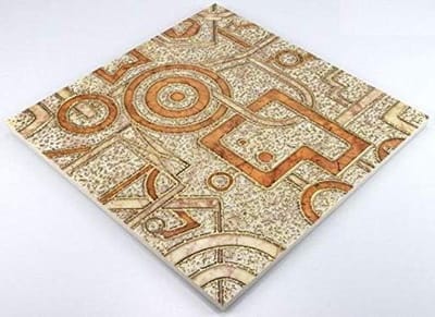 Wandtegels Keramiek - Glanzende Tegels - Muur Decoratie - Goud Bruin Wit - 30x30 cm - Goud