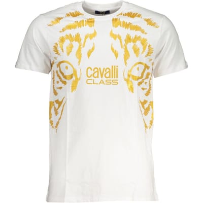 T-shirt met korte mouwen en ronde hals in tijgerprint