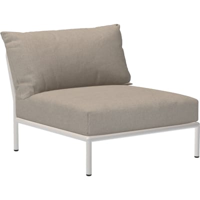 HOUE LEVEL 2 Loungestoel Gedempt wit - Sunbrella Heritage ash