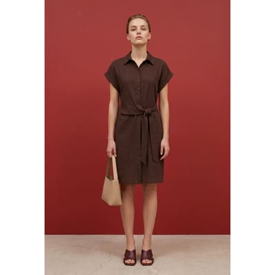 Katoenen Poplin Mini Overhemdjurk