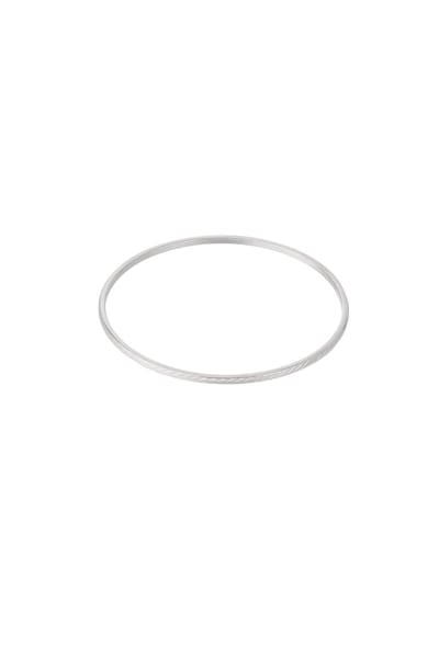 Goudlief Strakke glanzende armband - Zilverkleur - Roestvrij staal - Verkleurt niet - Cadeau - Goudlief.nl