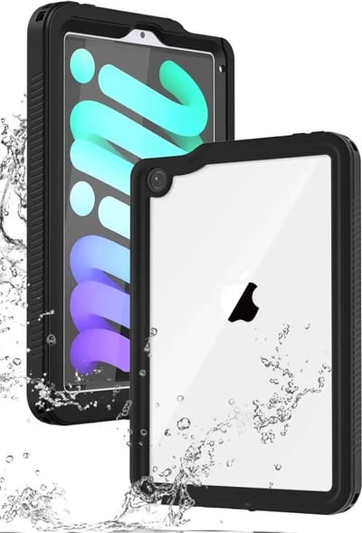 Full Protect Cover IP68 Hoes Geschikt voor Apple iPad Mini 7/6 | Waterdicht | Shockproof | Beschermhoes 360 Graden | Extra beschermend | Kindvriendelijk | Stofdicht | Zwart