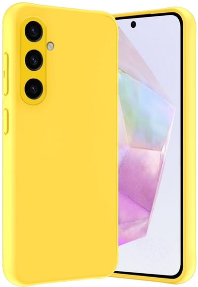 Hoes - Geschikt voor Samsung Galaxy A36 - Sterk & Shockproof - Hoesje Cover - Siliconen Case - Geel