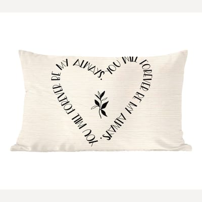 Sierkussens - Kussentjes Woonkamer - 60x40 cm - Quotes - Liefde - Spreuken - You will forever be my always