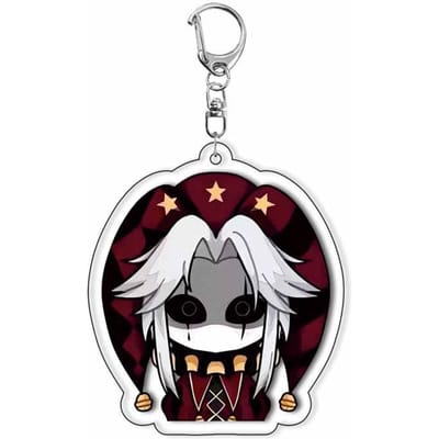 De Freak Circus Acryl Sleutelhanger Pierrot Harlekijn Nar Spel Rol Decoratie Accessoires Tas Hanger Cartoon Verjaardagscadeau 4-5cm black