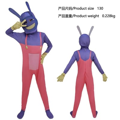 Het Verbazingwekkende Digitale Circus Cosplay Kostuum Pomni Jax Knuffel Konijn Caine Ragatha Pop Jurk Pak Cosplay Halloween Kostuum Kinderen Kids 110&Digital Circus Cos blue