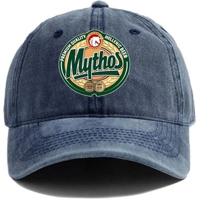 Mythos Bier Baseballpetten Verweerde Petten Dad Cap Mannen Vrouwen Retro Outdoor Zomer Verstelbaar Mythos Grieks Bier Petten Casual Adjustable blue