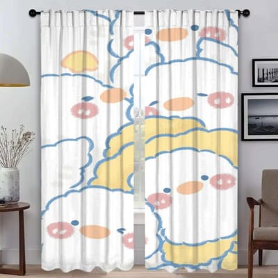 Verduisteringsgordijnen 2 Stuks Gesneden Cartoon Dier Home Interieur Gordijnen voor Camera Tule voor Slaapkamer Shades Scheidingsgordijn Kamer W50xH70cmx2pcs-CL