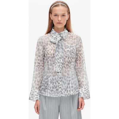 Baum und Pferdgarten Miranda Shirt Grey Office Leopard Größe: 36 | Longsleeves Outlet | Damen | Grau