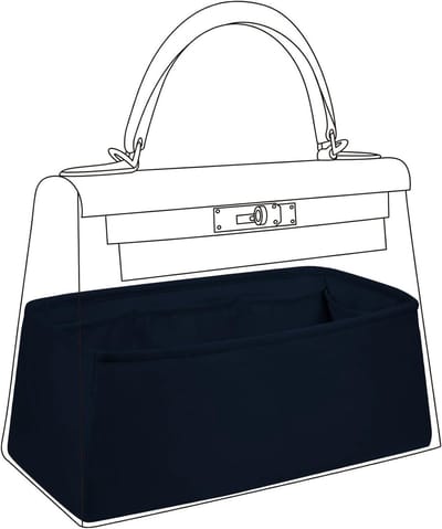 Lichtgewicht Organizer Inzet voor Handtassen, Geschikt voor Kelly Pochette en Mini Modellen, Perfecte Opbergoplossing voor Vrouwen (Blauw)