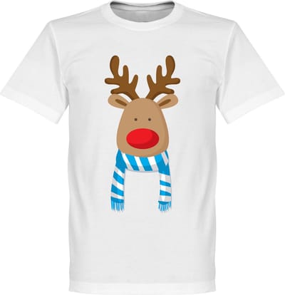 Reindeer Supporter T-Shirt - Lichtblauw/Wit - XXL