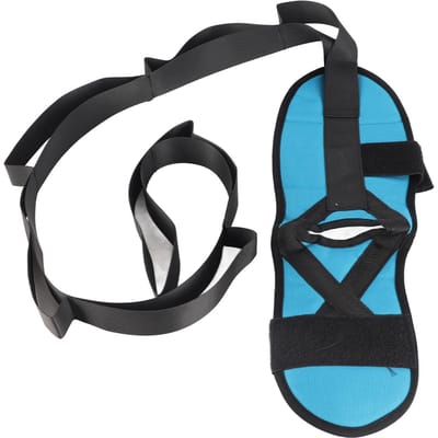 Beenstrekker Riem Bundel Voetstrekriem voor Enkelrevalidatie Training Yoga Vormgeving Blauw blauw