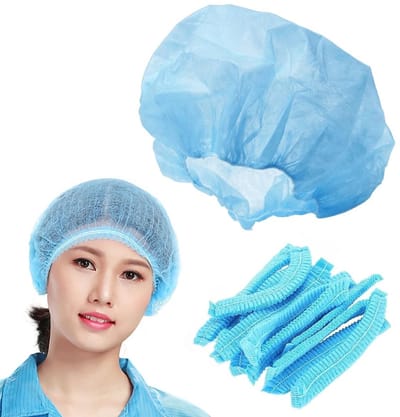 Dailygoods- Bouffantdoppen 20 Stuks - Wegwerp Haarnetjes - Anti-Stofbescherming - Hoofdbedekking - Ademend Vliesstof - Elastische Band - Haarnet
