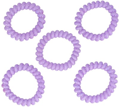 Haarsoires Haarelastieken Invisibobble - Basic - Telefoondraad - Lila Paars - Set van 5 - Spiraal Haar Elastieken - Haarvriendelijk