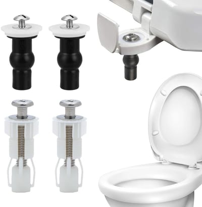 Universele WC-brilbevestigingen - 4 Stuks Scharnieren voor Toiletbril, Rubber en Nylon