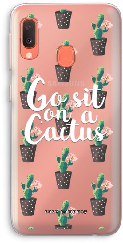 Case Company® - Hoesje geschikt voor Samsung Galaxy A20e hoesje - Cactus quote - Soft Cover Telefoonhoesje - Bescherming aan alle Kanten en Schermrand