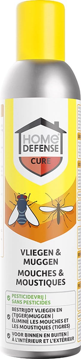 Home Defense - Vliegen en Muggenspray 300ml - Pesticidevrij - Voor binnen en buiten - Insectenspray - Anti vliegenspray