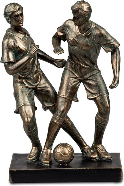 Voetballen - Mannen - Actie - Beeld - Bronz - 24x15cm