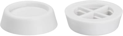 Wasmachine Voetjes - Trillingsdempers Rubber - Stabiel Apparaat - Voorkomt Krassen - 4.5x6.5x2 cm - Wit