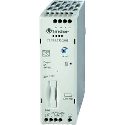 Finder 78.1B.1.230.2403 DIN-rail netvoeding 24 V/DC 5 A 110 W Inhoud 1 stuk(s)