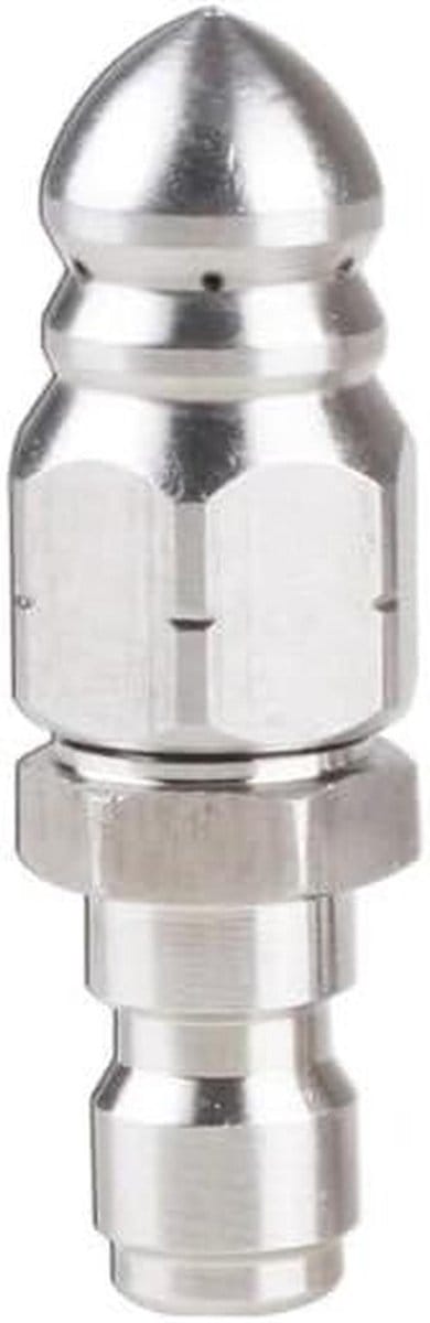 Reinigingsmondstuk Set - Afvoer Ontstopper - Leidingen Reinigen - 7 Waterstralen - 1/4 Inch - Zilverkleurig