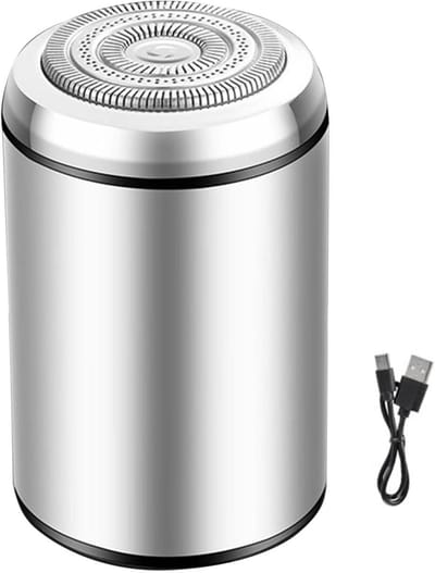 Elektrisch scheerapparaat - Reis scheerapparaat - Comfortabel scheren - Waterdicht en wasbaar - 5.8 x 3.8 cm - Zilver