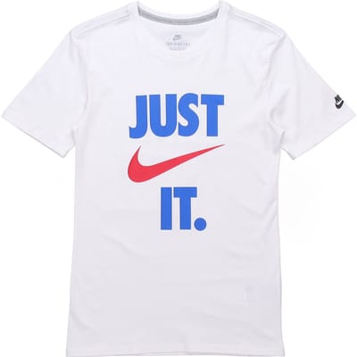 Nike Sportswear Letterprint Ronde Hals T-shirt Heren Tops Wit AQ5195-100 XS blue