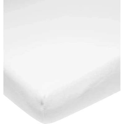 Meyco Baby Uni molton stretch hoeslaken ledikant - 2-pack - white - 60x120cm