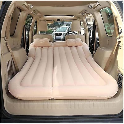 Auto Luchtmatras - Draagbaar Reisbed - Comfortabel Reizen - Dubbelzijdig Opvouwbaar - 175 x 130 cm - Grijs