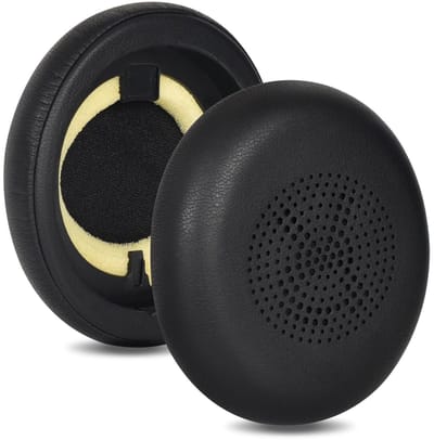 Dailygoods - Vervangende oorkussens voor Jabra Evolve2 65 (65MS 65UC USB)/Evolve2 40 (40UC 40MS USB)/Elite 45H on-ear draadloze headset, vervangende pads met zacht eiwitleer (zwart)