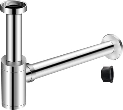 Sifon 1 1/4 inch x Ø 32 mm Roestvrij Staal - Verstelbare Geurafsluiter - Universele Chrome Buis voor Wastafel