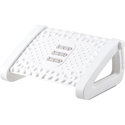 Plastic Voetensteun Kruk Verstelbaar Voetstapproduct Platform Met Wieltjes Voetsteun Kruk Comfortabel Massagekussen Voor Huis Kantoor Decoratie wit
