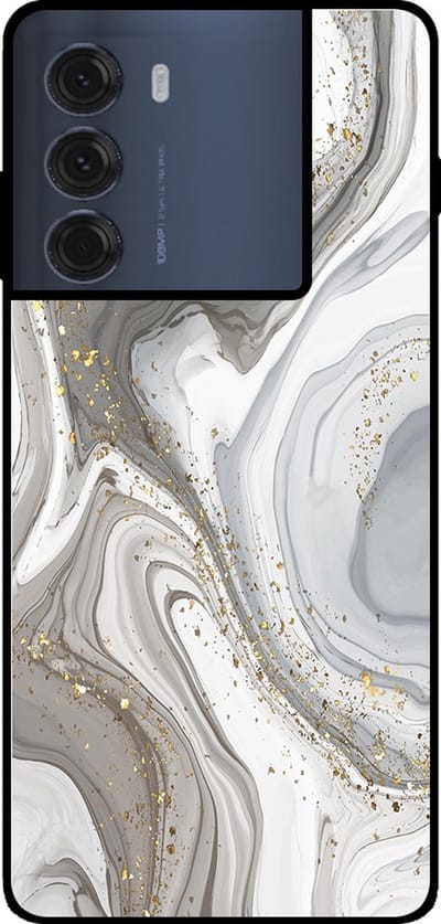 Smartphonica Telefoonhoesje Geschikt voor Motorola Moto G200 5G / Edge S30 met marmer opdruk - TPU backcover case marble design - Zilver geschikt voor Motorola Edge S30;Motorola Moto G200 5G