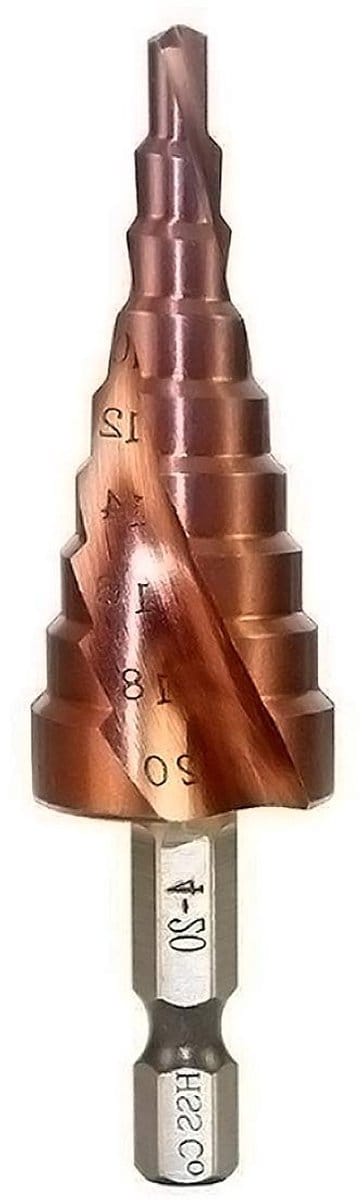 Step Drill Bit 4-20mm HSS M35 Co Spiral Flute, Multi-Function Boor voor Hout, Cobalt Countersunk Bore en Stalen Hole Cutter voor Precisieboren