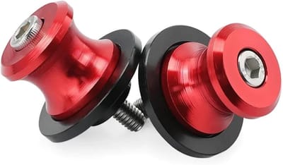 Motorfiets Spoelen - Achterstandaard Schroeven - Onderhoud Motor - CNC Aluminium Constructie - M8 Schroefdraad - Rood