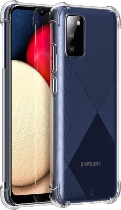 Hoesje geschikt voor Samsung Galaxy A02s - Anti Shock Proof Siliconen Back Cover Case Hoes Transparant