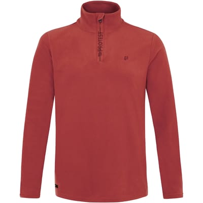 Protest Perfecto – Skipully Heren – Lange mouwen – 1/4 rits – Barn Red