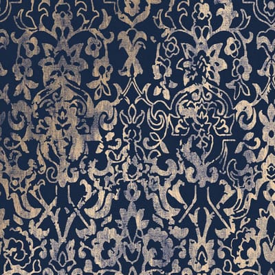 Next vliesbehang Majestic Damask blauw 10mx52cm